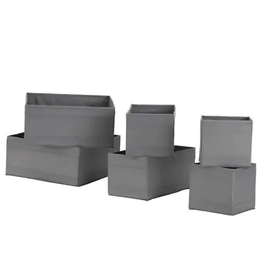 IKEA SKUBB Storage Set Of 6 Boxes Wardrobe Drawer Clothes Organiser • £11.99