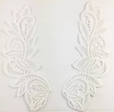 TRIMPLACE White Vintage Venice Lace Pair 8 1/2  X 2 3/4  (3 Pairs) • $10.97