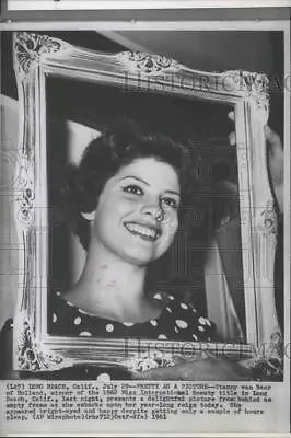 1961 Press Photo Miss International Stanny Van Baer Of Holland • $19.99