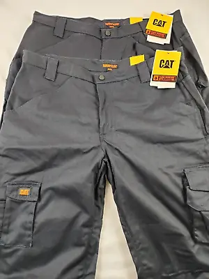 Caterpillar Flame Resistant Men's Navy Blue Cargo Work Pants Size 40 X 32 • $112.99