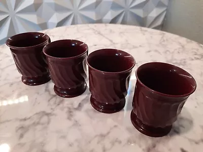 Turnbury 8oz Dinex Insulated Pedestal Mugs Cranberry Set Of 4 • $10