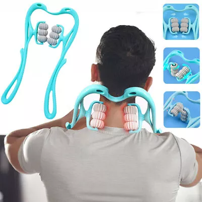 Neck Massager Therapy Neck And Shoulder Dual Trigger Point Roller Self-Massage • $7.98