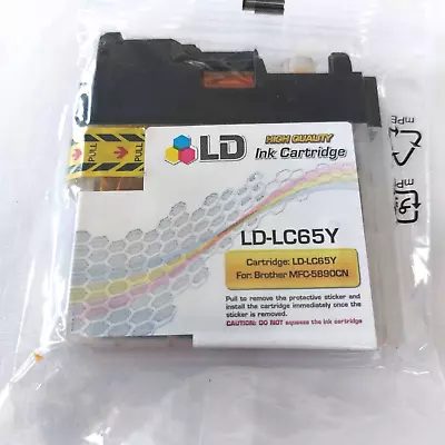 Brother LC65HY-Y High-Yield Yellow Ink Cartridge  New Open Box In Package • $6.95