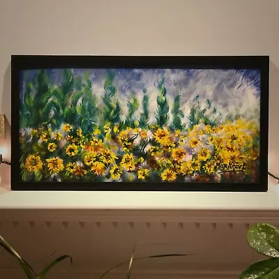 $229 • Buy Painting Van Gogh World Cypress SunFlowers Landscape Inspire 24 Art Signed Kravt