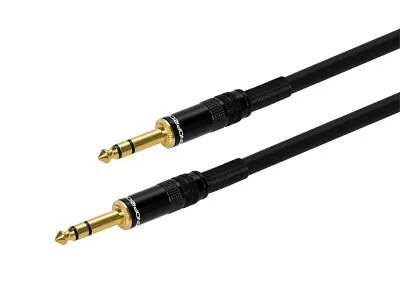 Monoprice 1/4 Inch (TRS) Male To Male Cable Cord 6ft Black 16AWG (Gold Plated) • $10.98