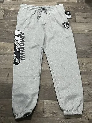 NBA Brooklyn Nets Warm-Up Jogging Pants (VFMB775F) Black/Gray ~ Size: L • $39.99