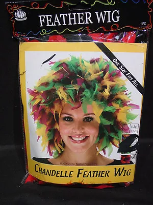 Red Black Feather Costume Wig Louisville Cardinals Team Fan Season Ticket Holder • $17.65