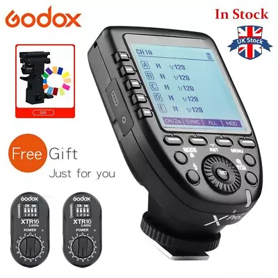 UK Stock Godox XPro-N 2.4G Wireless Flash Trigger+2pcs XTR-16 Reveiver For Nikon • £76.99