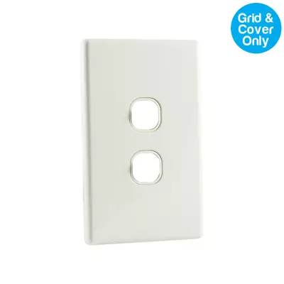 QCE Slimline 2 Gang Grid And Plate Compatible With Clipsal Mechanisms • $1.80