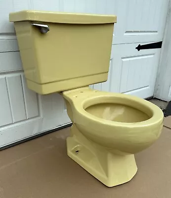 Vintage Yellow Porcelain Toilet 1975 Universal Rundle Retro Harvest Gold We Ship • $599.99