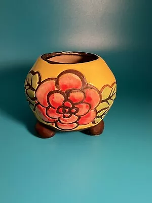 Vintage Handpainted Ceramic Miniature Pot For Small Indoor Plants • $19.99