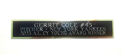 Gerrit Cole New York Yankees Nameplate For A Baseball Bat Display Case 1.5  X 6  • $6.50