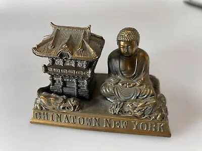 Very Rare Vintage Metal Souvenir Building Chinatown New York City • $125