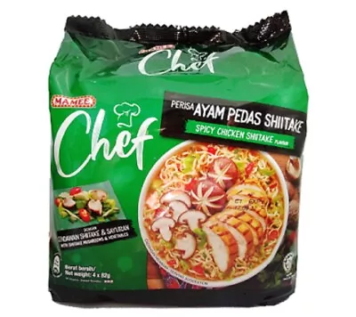 Mamee Chef Instant Noodles Spicy Chicken Shiitake Flavour 82g X 8 Packs  (Bes... • £4.99