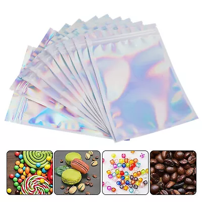 50/100 Pack Resealable Foil Bags Smell Proof Flat Ziplock Food Storage Bag Pouch • $7.98