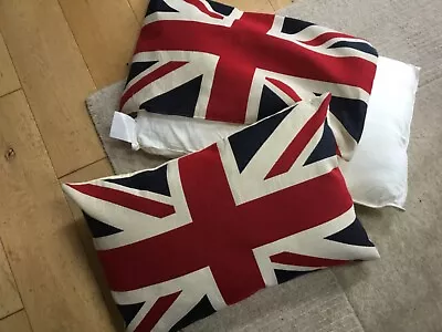 Two Union Jack Pillow Cases • £10