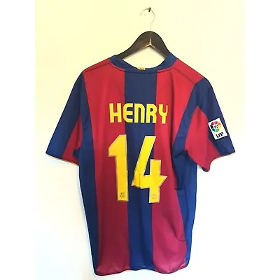Original Henry 2007 2008 Barcelona Football Shirt Large • £64.99
