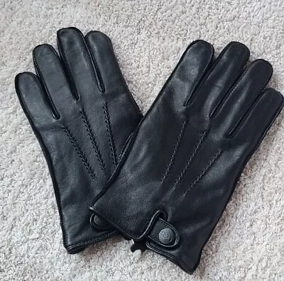 Ugg Matisse Black Leather Men's Tech Gloves Sz Large • $59