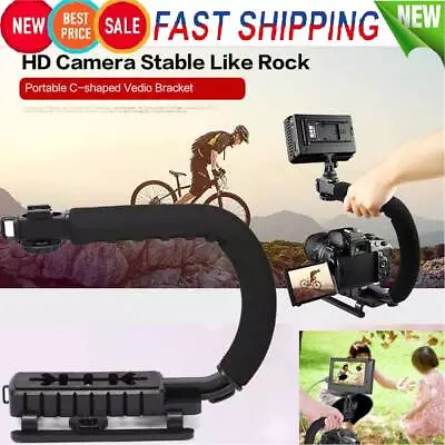 Video Camera Stabilizer Shoe Mount Handle Grip Rig For Canon Nikon DSLR Cameras • $17.70