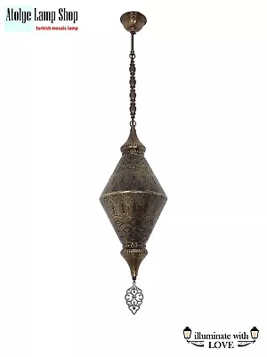 Lantern Moroccan Pendant Hallway Pattern Hanging Lamp • $125