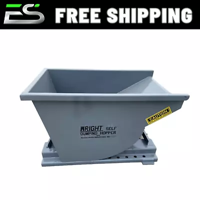 1/3 Yd Wright Self Dumping Hopper- Trash - Demo- Recycling Hopper- Free Shipping • $996