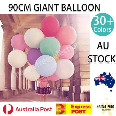 90cm 36'' Jumbo Giant Latex Retro Balloons Large Circular Birthday Wedding Party • $2.49