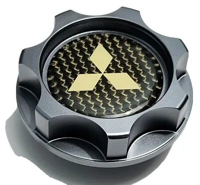 Engine Gunmetal Oil Filler Cap Carbon Fiber  For Mitsubishi 91-99 V6 3000gt Vr4  • $23.99