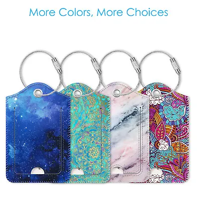 [2 Pcs] Luggage Tags Name Card Holder Travel Bag Suitcase Backpack Labels • $8.19