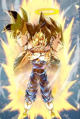 Dragon Ball Poster Goku And Vegeta Behind Vegetto 12inx18in Free Shipping • $9.95