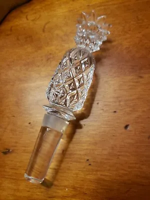 Waterford Crystal Pineapple Bottle Stopper  5  Tall Wine Cork • $30