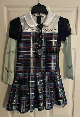 MONSTER HIGH (Halloween) Girls Sz Large Plaid Costume Play Dress With Neck Tie • $15