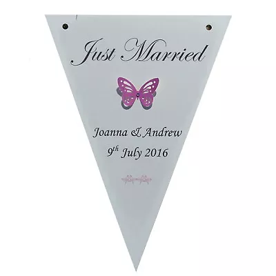 £4.50 • Buy 12 X Personalised Wedding Engagement Bunting Flags Birthday Christening Any Word