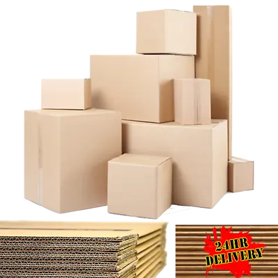 Single & Double Wall Cardboard Postal Removal Moving Boxes - All Sizes / Qty's • £32.40