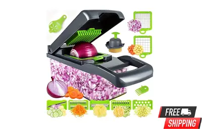 14 In 1 Multifunctional Vegetable Chopper Decanter Vegetable Slicer Cutter NEW • $22.49