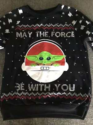 Star Wars Baby Yoda May The Force Be With You Ugly Christmas Sweater Small • $5.99