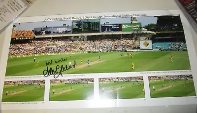 Adam Gilchrist (Australia) Signed 300th Wicket ODI Photo/Print (510/260) • $299