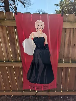 Vintage Jay Franco 1988 Marilyn Monroe Art Deco Portrait Beach Towel 30 X 58  • $79.99