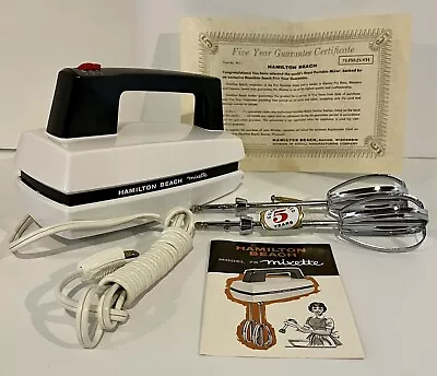 Vintage Hamilton Beach Mixette Portable Mixer Model 75 +Box Papers • $67.98