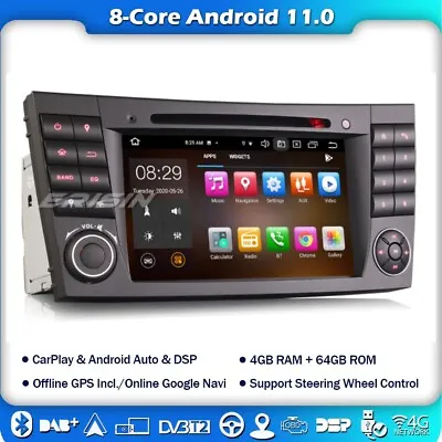 8-Core Android 11 Car Stereo DAB+Sat Nav For Mercedes CLS/G/E Class W211 DSP GPS • £204.25