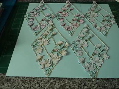 TATTERED LACE RASPBERRY ROSES DIAMOND MAGNOLIA X 5 SETS DIE CUTS + DECOUPAGE  • £2.80