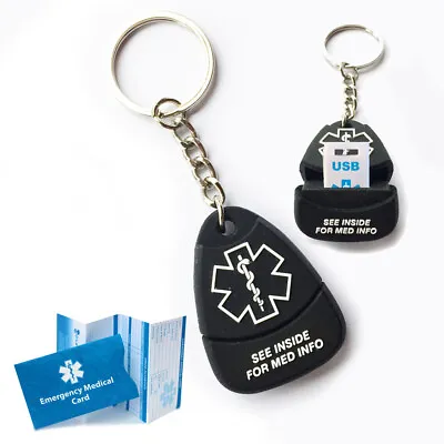 Responder Medical Alert ID USB Keychain. • $32.95