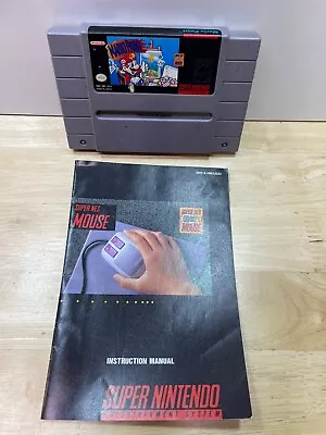 Mario Paint Super Nintendo SNES With Mouse Instruction Manual 1992 • $16.99