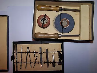 Unimat Tool Kit No 2860 Set Of 14 Grinding Wheels Chisels Bits Vintage #88 • $59.99