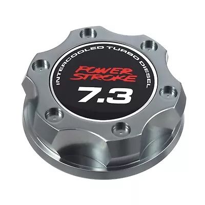 New Gunmetal Oil Filler Cap 7.3L Emblem Fits Ford 7.3L Power Stroke Turbo Diesel • $31.95