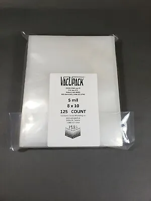 $33.75 • Buy 5 Mil 8x10 125ct Flat Commercial Bag Vacuum Sealer VacMaster Food Saver