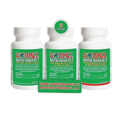 Hormex Rooting Powder #1 3 8 Pack - For Easy To Difficult To Root Plants - IBA • $33.99