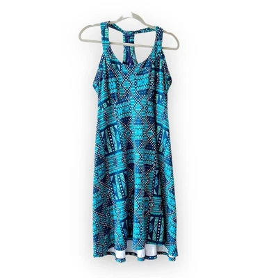 $35 • Buy Prana Racerback Sporty Dress Size XL Blue Aqua Hiking Casual Athleisure Lounge