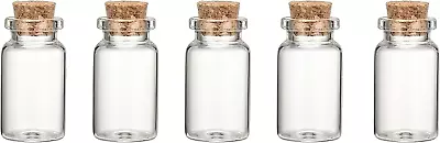 Empty Spell Jars Small Glass Bottles With Cork Lids Miniature Potion Bottle For • £5.81