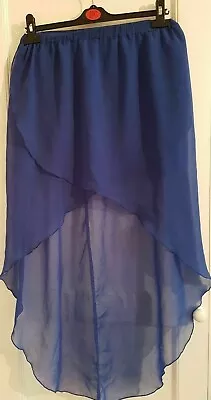 Influence Ladies Size 10 Blue Mullet Hem Party Skirt P9 • $8.69