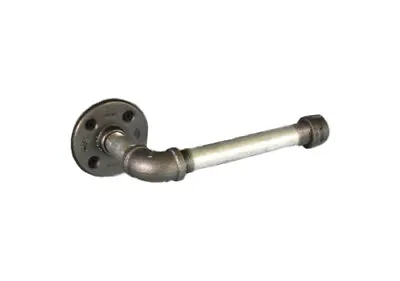 Toilet Roll Holder Industrial Pipe Style Wall Mounted Black And Galvanised • £28.15